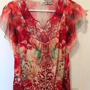 Women’s dress shirt multi colored